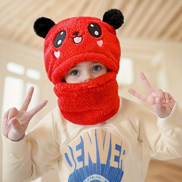 Winter Hats 5 Pack Girls Boys Full Head And Neck Cover, Lot of 5 Colors - Picture 5 of 14